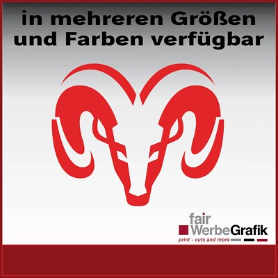 Dodge RAM Widder Mopra Logo Aufkleber Sticker Beschriftung #6006