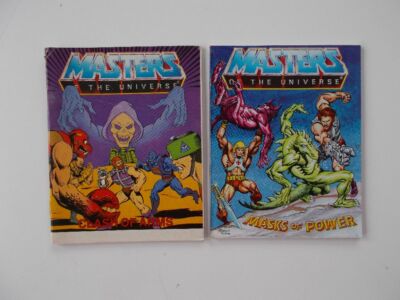 2x Masters Of The Universe. Clash of Arms / Masks of Power. Mettel, Mini Comic