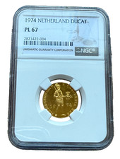 Netherlands 1974 Gold Ducat NGC PL67 Proof Like
