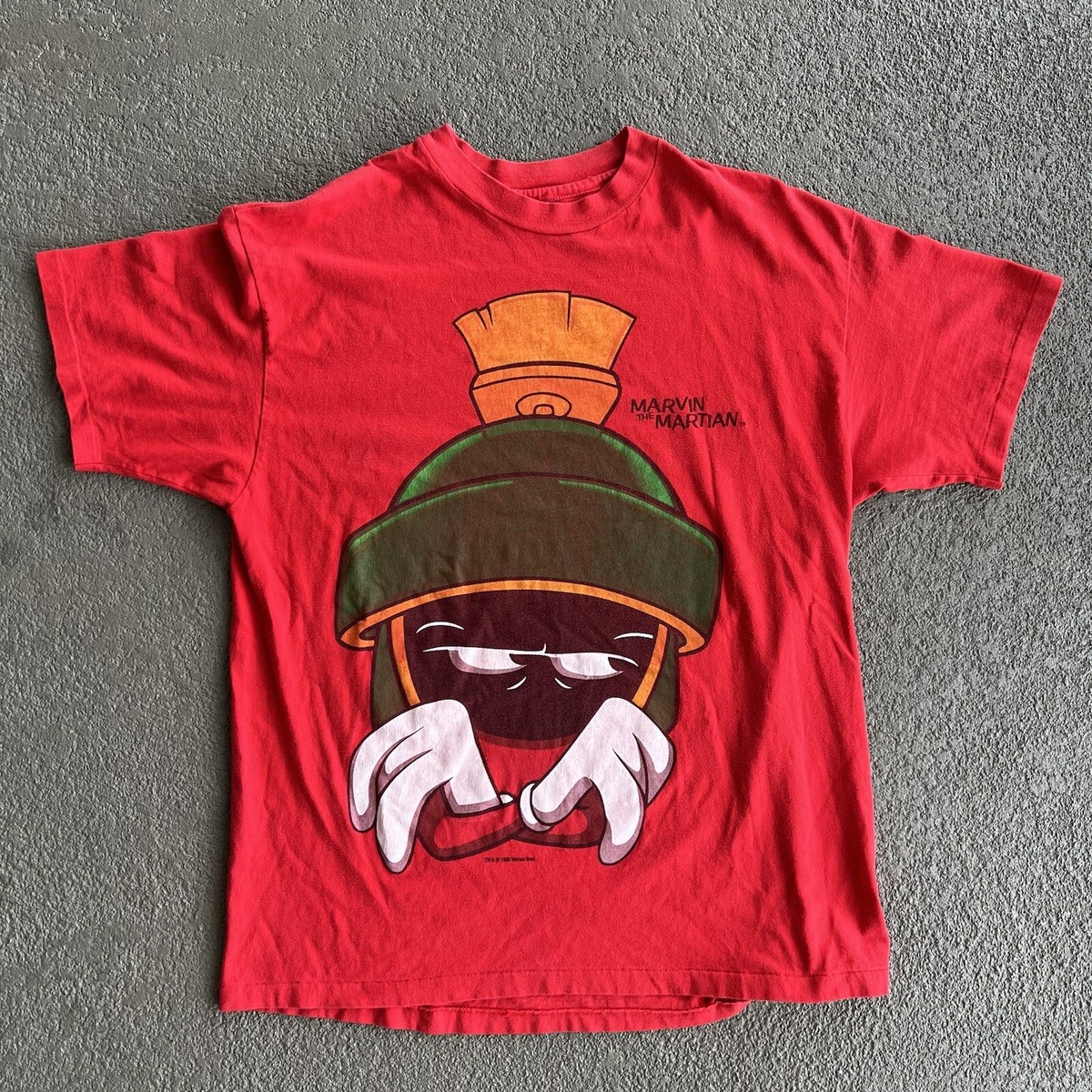 VINTAGE 90s Looney Tunes Marvin The Martian Shirt Size L-XL