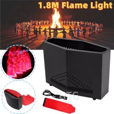 Electronic LEDFake Fire 1.8M Artificial Flame Double Blower Halloween Party New