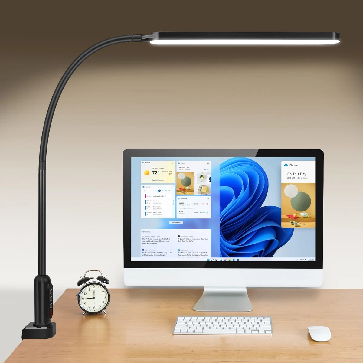 Clamp on online desk lamp