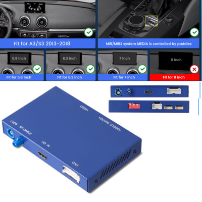 for Audi A3 S3 2013-2018 MIB Retrofit Wireless CarPlay Android Auto MirrorLink
