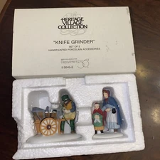 Dept 56 Heritage Village Collection Knife Grinder Set of 2 56499 Christmas