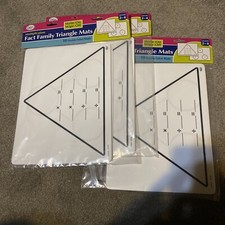 3Didax Write-On/Wipe-Off Fact Family Triangle Mat Multiplication 10 Double-Sided