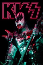 Kiss Poster Bloody Demon Live Concert Gene Simmons Art Print Poster 16x24
