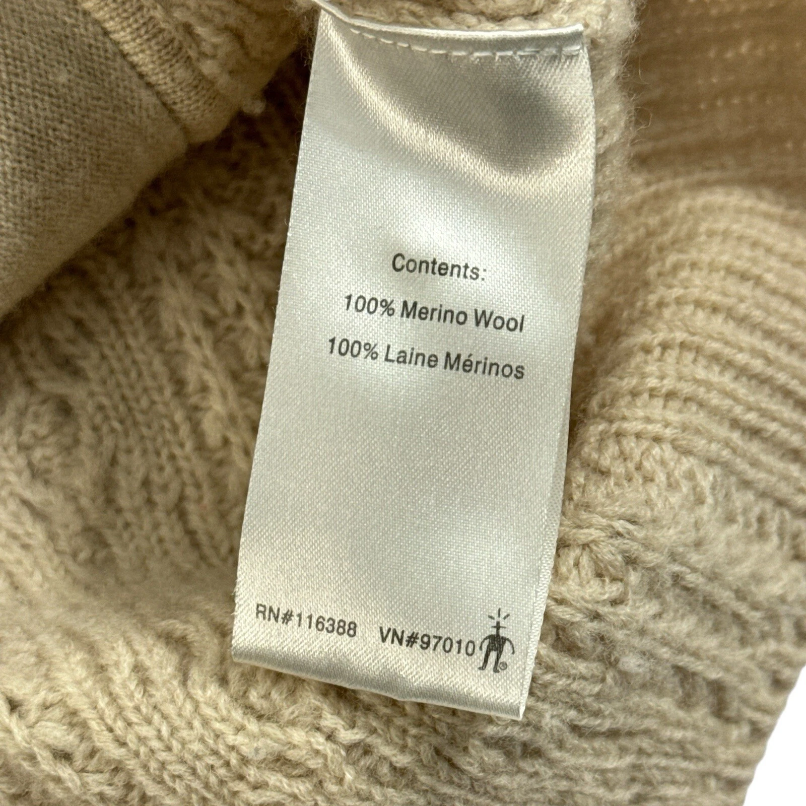 smartwool cable knit merino zip up hooded sweater