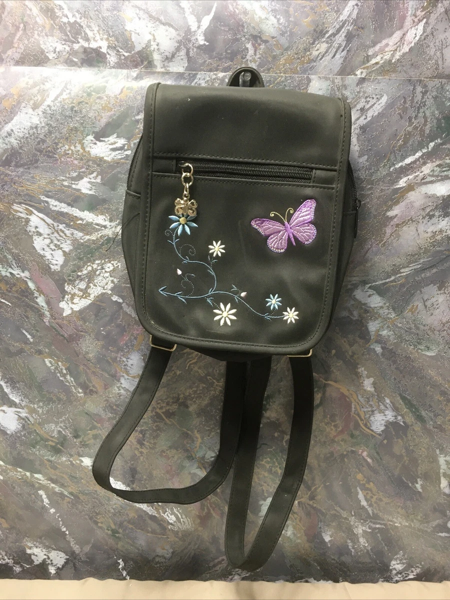 Vintage Y2K Butterfly Embroidered Mini Backpack Vintage Y2K Butterfly Embroidered Mini Backpack - Etsy Israel main image 3