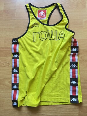 Gosha Rubchinskiy x Kappa Runway S/S 17 Mesh Tank Top Neon