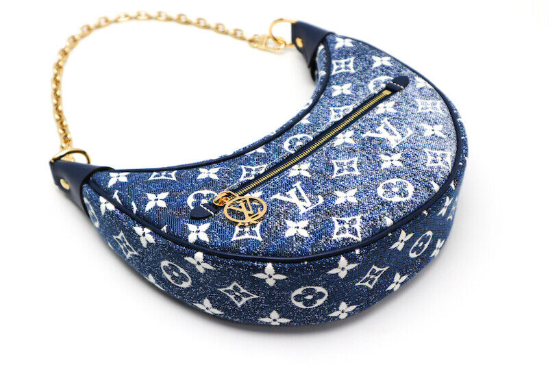 LOUIS VUITTON Chain Shoulder Bag M81166 Loop Denim Monogram LOUIS VUITTON Chain Shoulder Bag M81166 Loop Denim Monogram