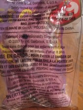 McDonald's Ty 17 - Springy the Lavendar Bunny - Plush Toy Animal - 2000