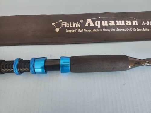 Fiblink Saltwater Offshore Trolling Rod~AQUAMAN Model A3050~6' Med-Heavy~30-50 - Picture 11 of 12