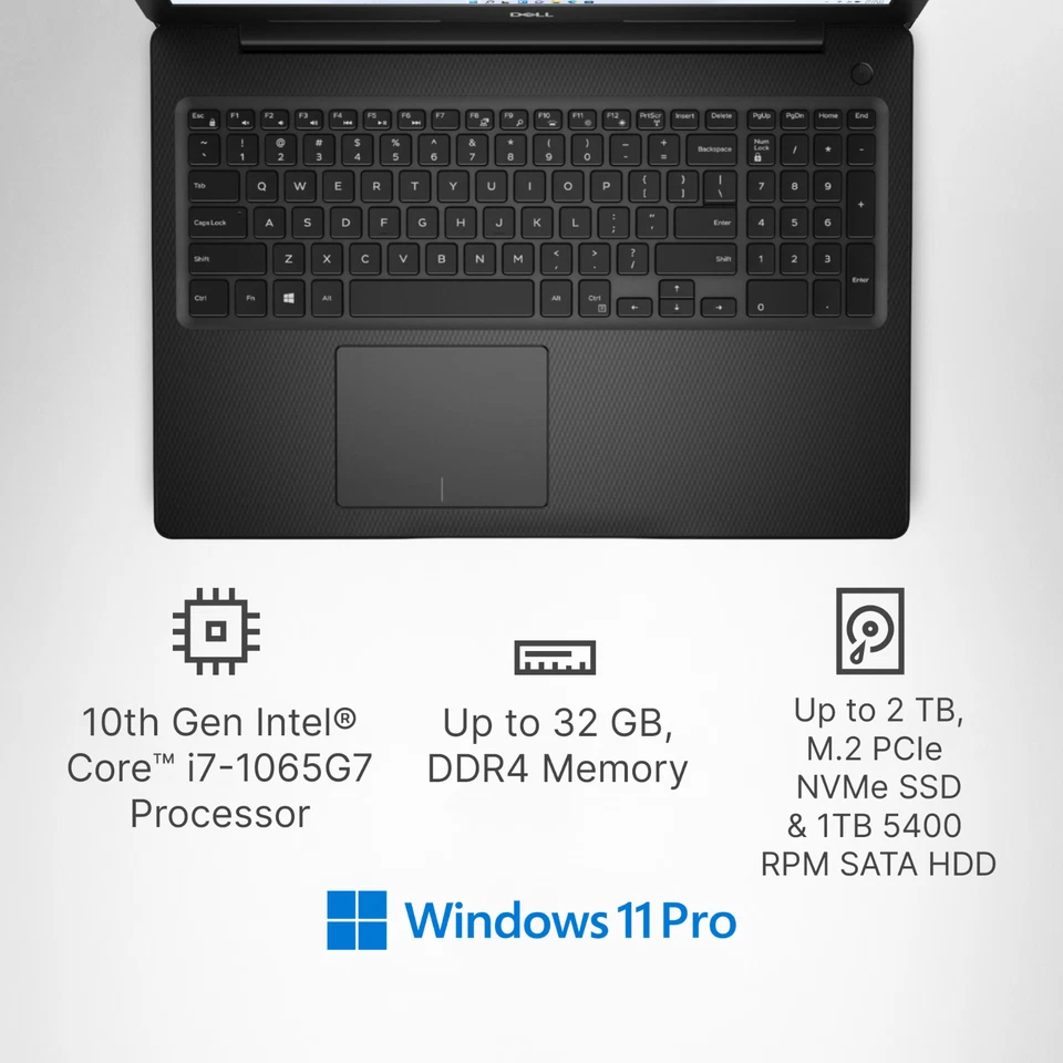 Dell Inspiron 15 Laptop Touch Intel i7 Upto 32GB RAM 2TB SSD+1TB HDD Office 2024 - Image 3 of 4