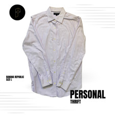 Banana Republic Men's Dress Shirt Size Large Light Purple