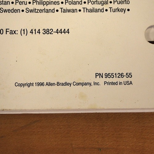 Allen Bradley 955126-55 Enhanced PLC-5 Programmable Controller Manual - USED - Picture 2 of 6