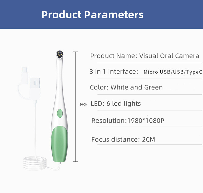 HD Dental Endoscope Intraoral Oral Camera Screen Medical Borescope Dental camera