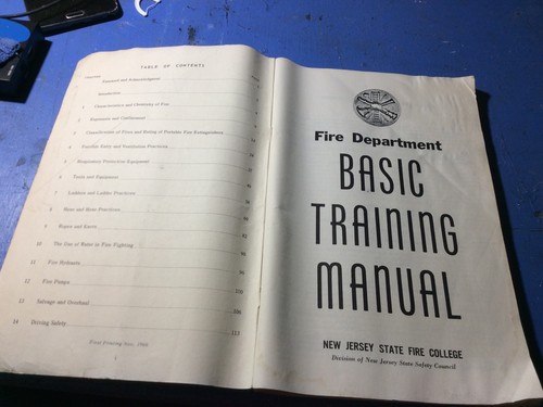 New Jersey Fire Department Basic Training Manual 1966 - Picture 3 of 4