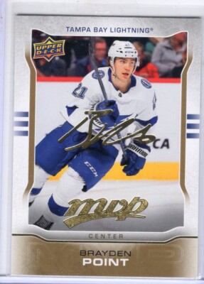 Brayden Point 2024-25 Upper Deck MVP #MR-28  10th Anniversary Gold Script