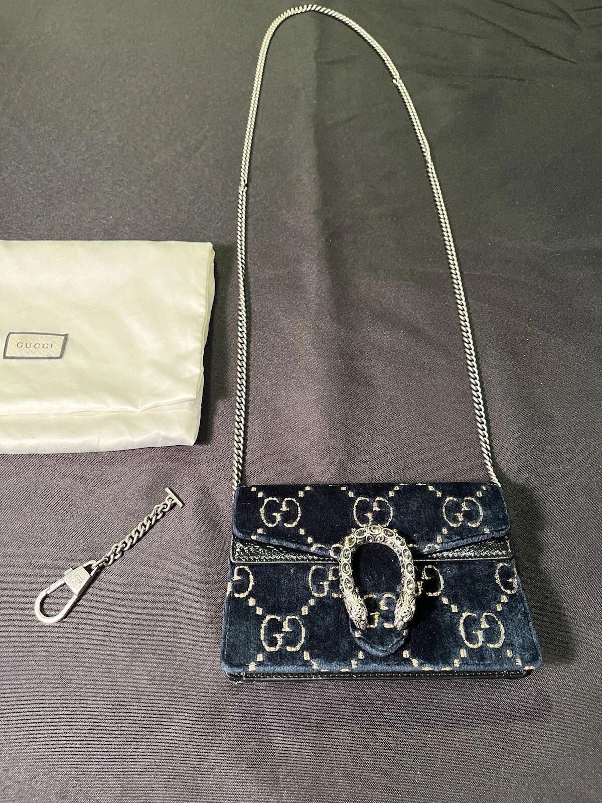 SAC GUCCI GEMS SAC DIONYSUS ÉPAULE VELOURS SAC SAC SAC MESSAGER AUTHENTIQUE