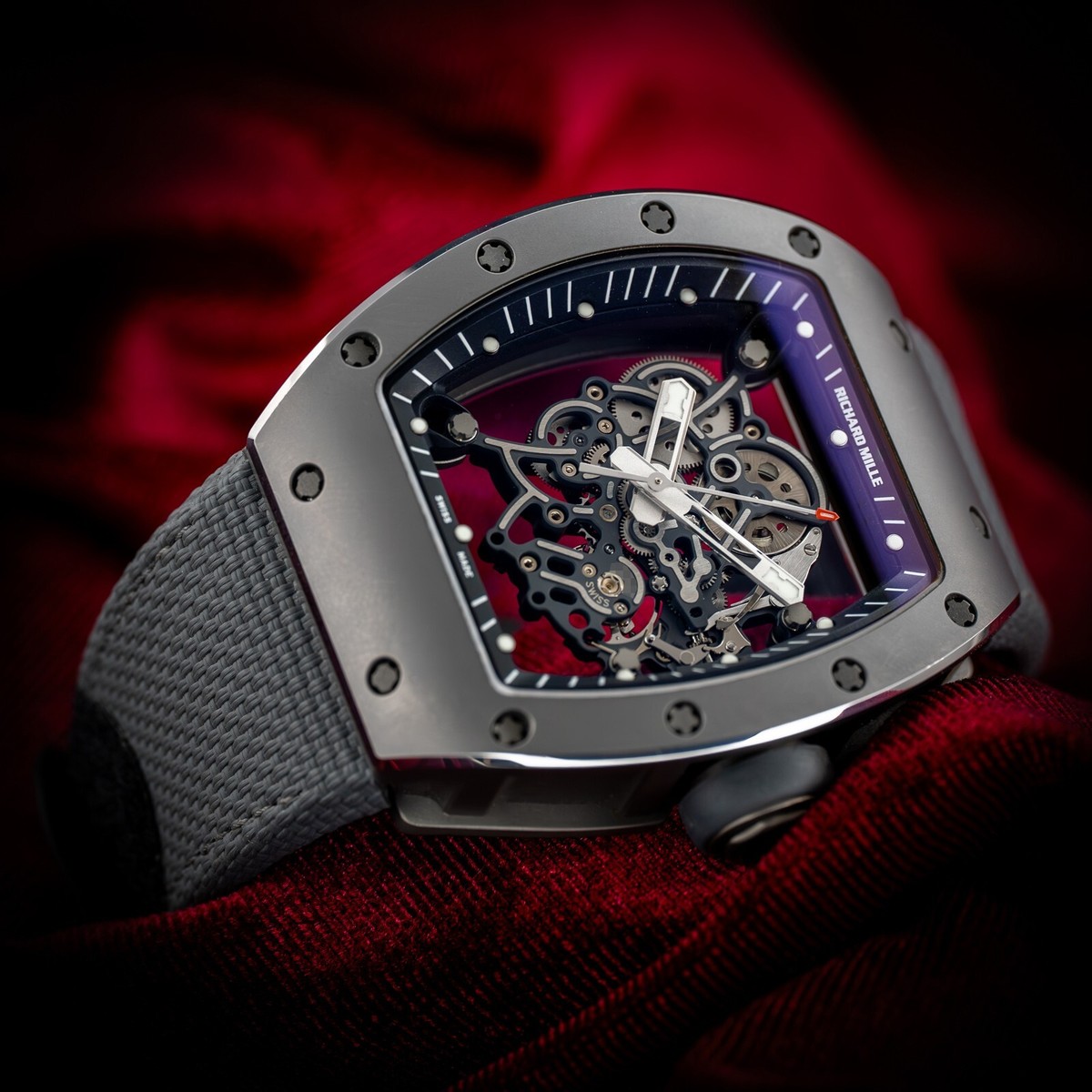Richard Mille Bubba Watson Black Ceramic Skeleton Dial RM055 Box