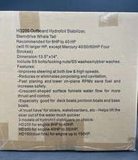 Marine Parts Hydrofoil Stabilizer for Outboard Engines 8 to 40 Whale Tail Design