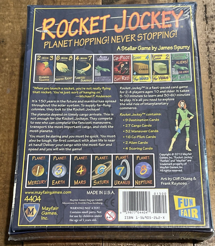 Rocket Jockey Mayfair Games Board Game NEW SEALED James Spurny Space Fun Fair - Image 2 of 2