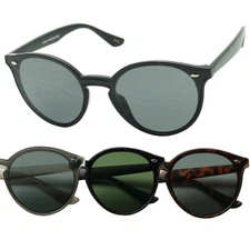 Round Keyhole Nose High Fashion Designer Circle Semi Rimless Retro 90's Sunglass