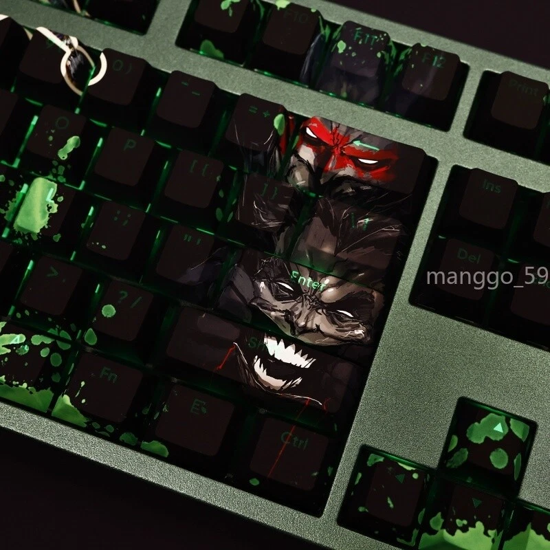 DC Comic Joker Transparent PBT Keycaps for Cherry Mechanical 108 Keys Batman 1PC - Image 4 of 4