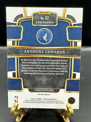 edwards 現状品 2023-24 Panini Select NBA Anthony Edwards Flash Orange Prizm