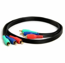 3 RCA Male to 3  RCA Male Stereo Audio Video Cable Component Gold Plated lot