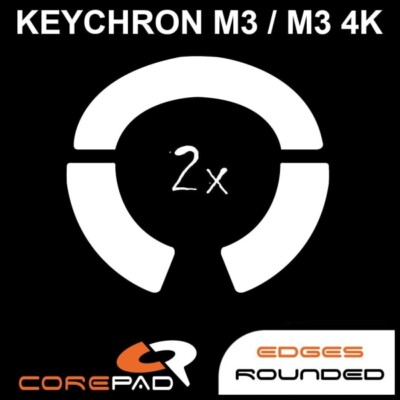 Corepad Skatez Keychron M3 4K Replacement Mouse Feet Hyperglides PTFE Teflon