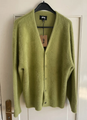 stussy shaggy cardigan limeよろしくお願いします