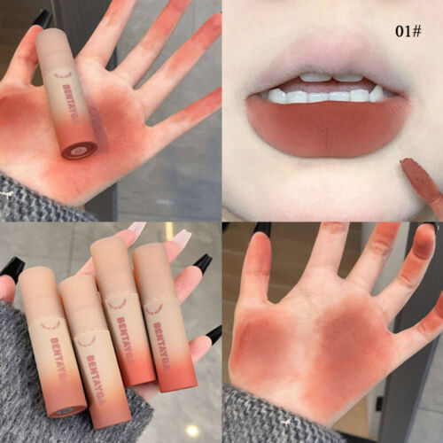 Lip Gloss Samt Matt Lippenstift Langhaltend Makeup Lippenstift Schlamm Kosmeti % - Picture 13 of 25