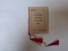 CALENDARIETTO CINEMA OPERA NATIONALE AFTER WORK POLITEAMA PICENO TOLENTINO 1933