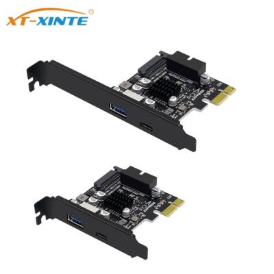 PCIE To USB3.0 Expansion Card Type-C  Controller PCI-E Type E 19P20P Adapter