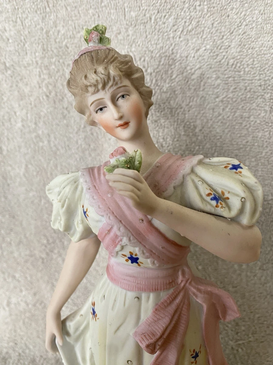 Victorian Porcelain Figurine In Antique Ceramic & Porcelain