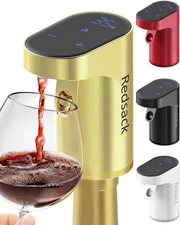 Smart Digital Wine Dispenser & Electric Aerator with Auto Stop, 1-999ML Gold 