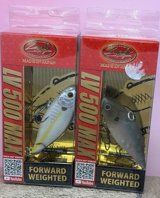 LOT OF 2-LUCKY CRAFT LV500 MAX CRANKBAITS 3/4OZ Ghost Minnow-Chartuese Shad-NEW