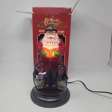 2016 Old World Christmas 'Caroling' Santa Light – Works w/Box Merck Glass Decor