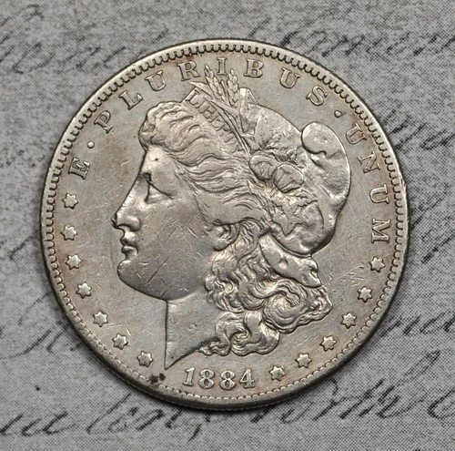 1884-S Morgan Dollar VF Tougher Date! #2ZZY