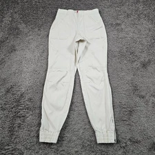 Spanx Pants Womens Medium M Off White Twill Jogger Stretch Mid Rise 20319R 26x29