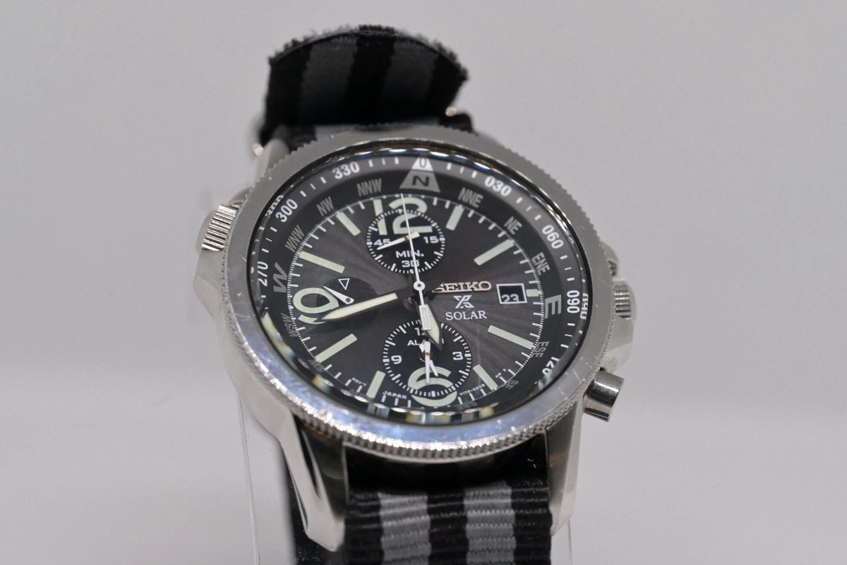 Seiko Solar Chronograph Watches for sale - eBay