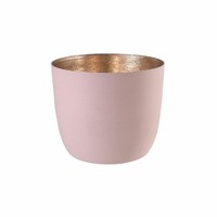 Gift Company Windlicht Madras M Teelichthalter Eisen Blush Nudegold 8.5 Cm