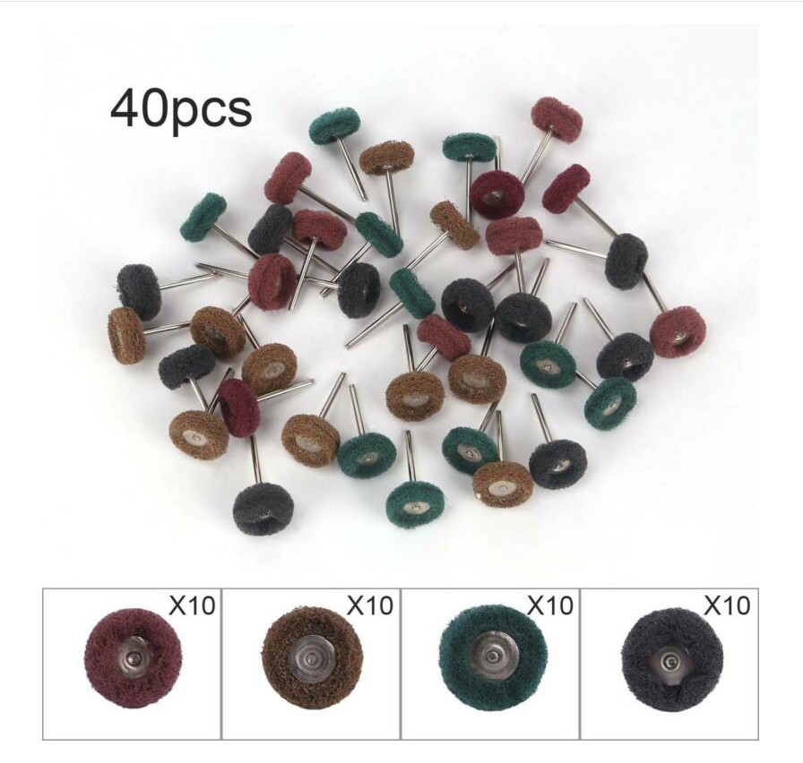 40Pcs Abrasive Wheel Buffing Polishing Set For Dremel Rotary Tool Accessories UK