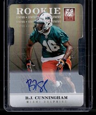 2012 Panini Elite #188 B.J. Cunningham Status Autographs SN,RC,AU