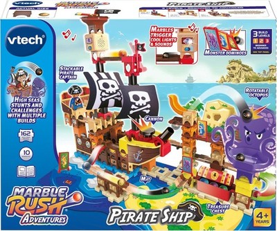 VTech Marble Rush Adventures Piratenschiff, Bauset für Kinder, inkl. 14
