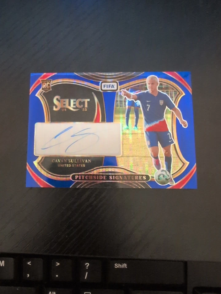 2024-25 Select FIFA Cavan Sullivan RC Pitchside Signatures Blue Pulsar Auto - Image 3 of 3