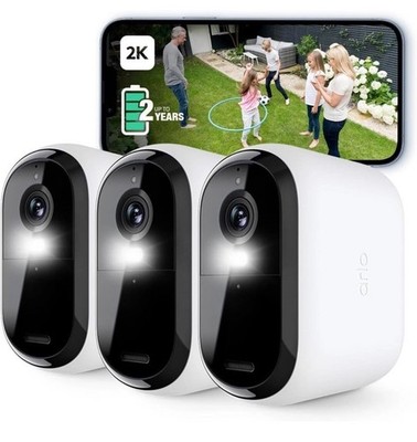 Arlo Essential Überwachungskamera 3 Stück Outdoor 1080p HD Nachtsicht Wireless CCTV