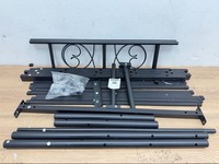 Adrina single black bed 197x 91.5x 80 cm