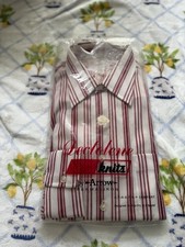 Vintage Arrow Dectolene Knits Men s Shirt 17-33 Red Stripe NOS Deadstock Sealed